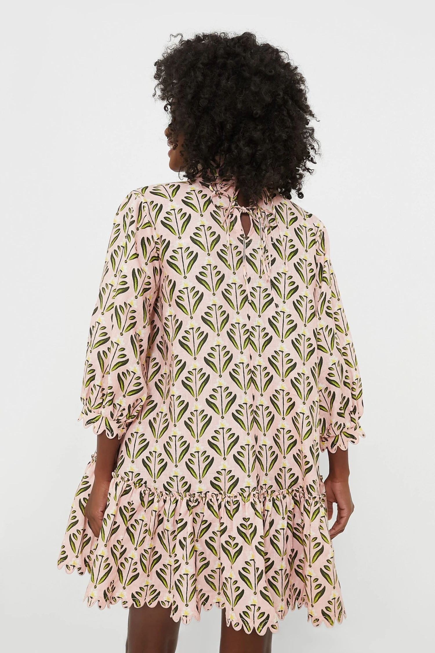 Exclusive Pink Hibisco Mini Dress 6 Exclusive Pink Hibisco Mini Dress - Image 4