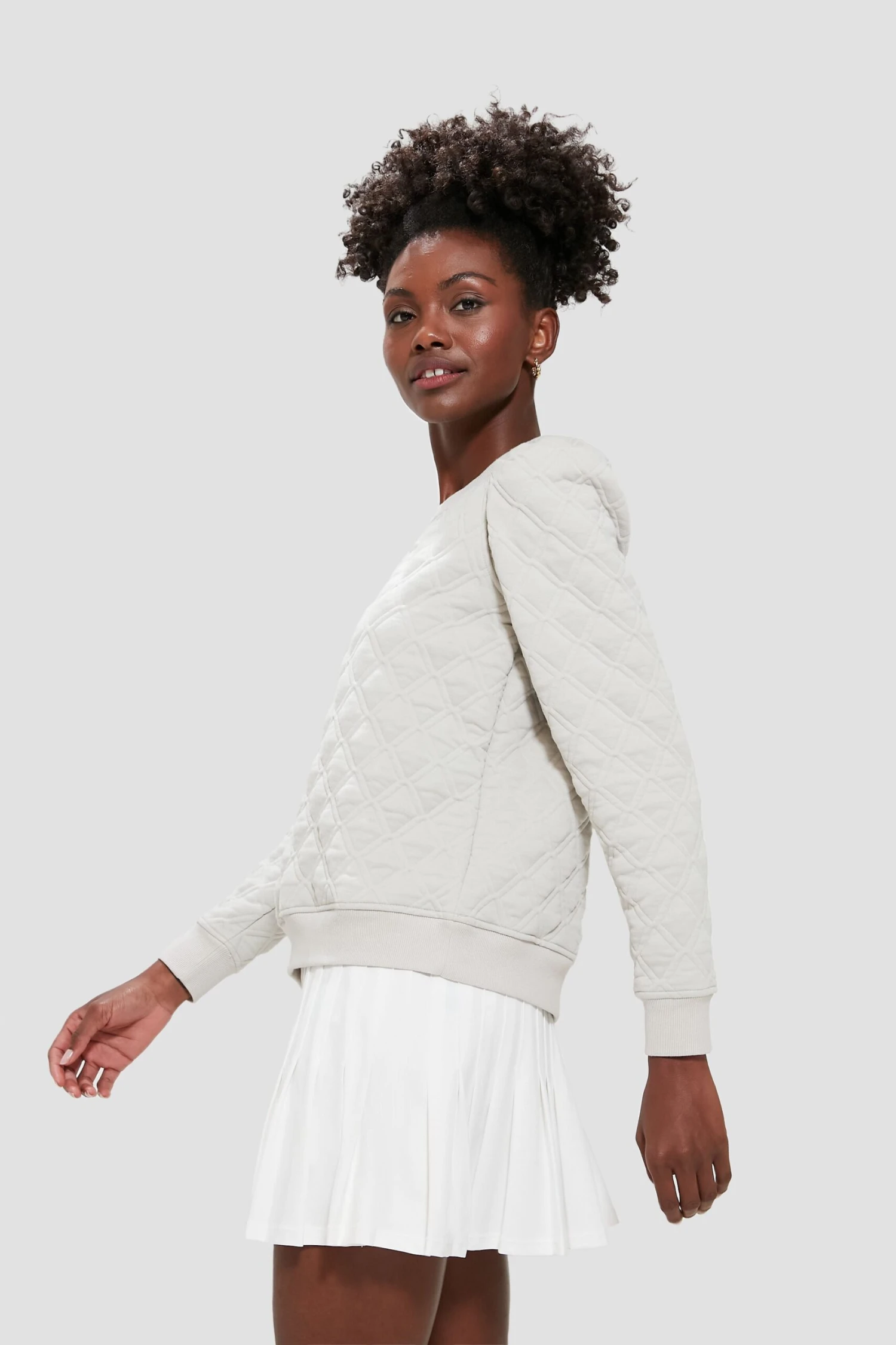 Gray Puff Sleeve Campbell Pullover 5 Gray Puff Sleeve Campbell Pullover - Image 4