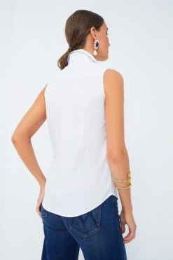 White Sleeveless Essentials Shirt -ULLAA Clothing Shop e7jFvcg3JlGgxyMUB8upGwiZXjSqf62f 1