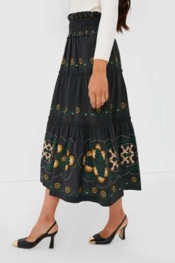 Black Perle Print Tiered Skirt -ULLAA Clothing Shop eIvB7jkHCJbLsL8KRGN8HqnY61y4pY6B 1