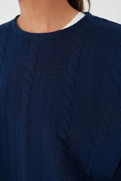 Navy Cable Ally Swing Sweatshirt -ULLAA Clothing Shop esALFHbKqj1nToeIZ1RazG6ymZxPdoN2 1