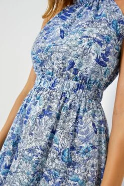 Blue Floral High Neck Heidi Midi Dress 11 Blue Floral High Neck Heidi Midi Dress -ULLAA Clothing Shop gJI7vxgTYdAUnaN5KZmn99D9xbGYEEnx 1