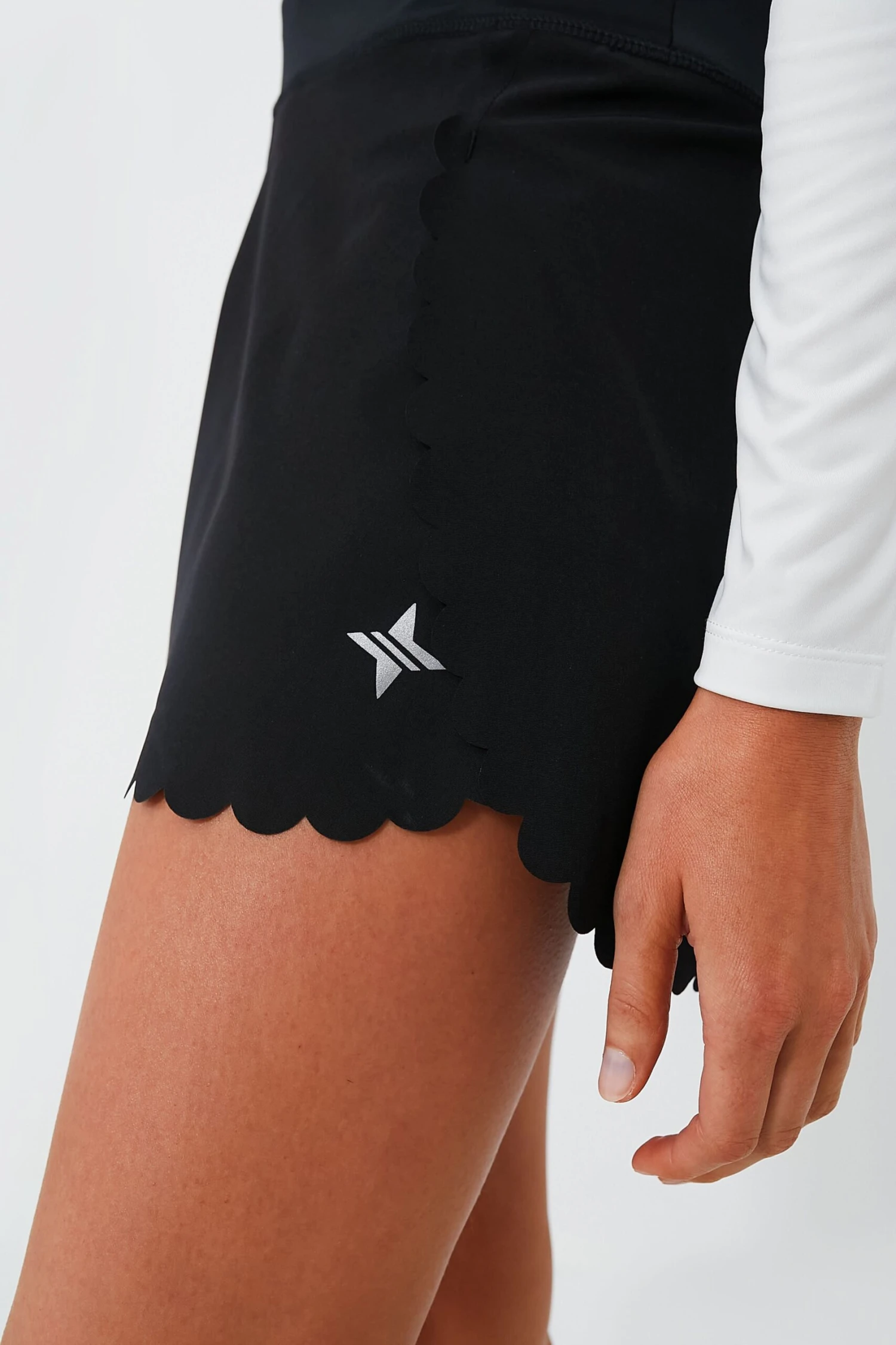 Black Scallop Marisa Tennis Short 9 Black Scallop Marisa Tennis Short - Image 7