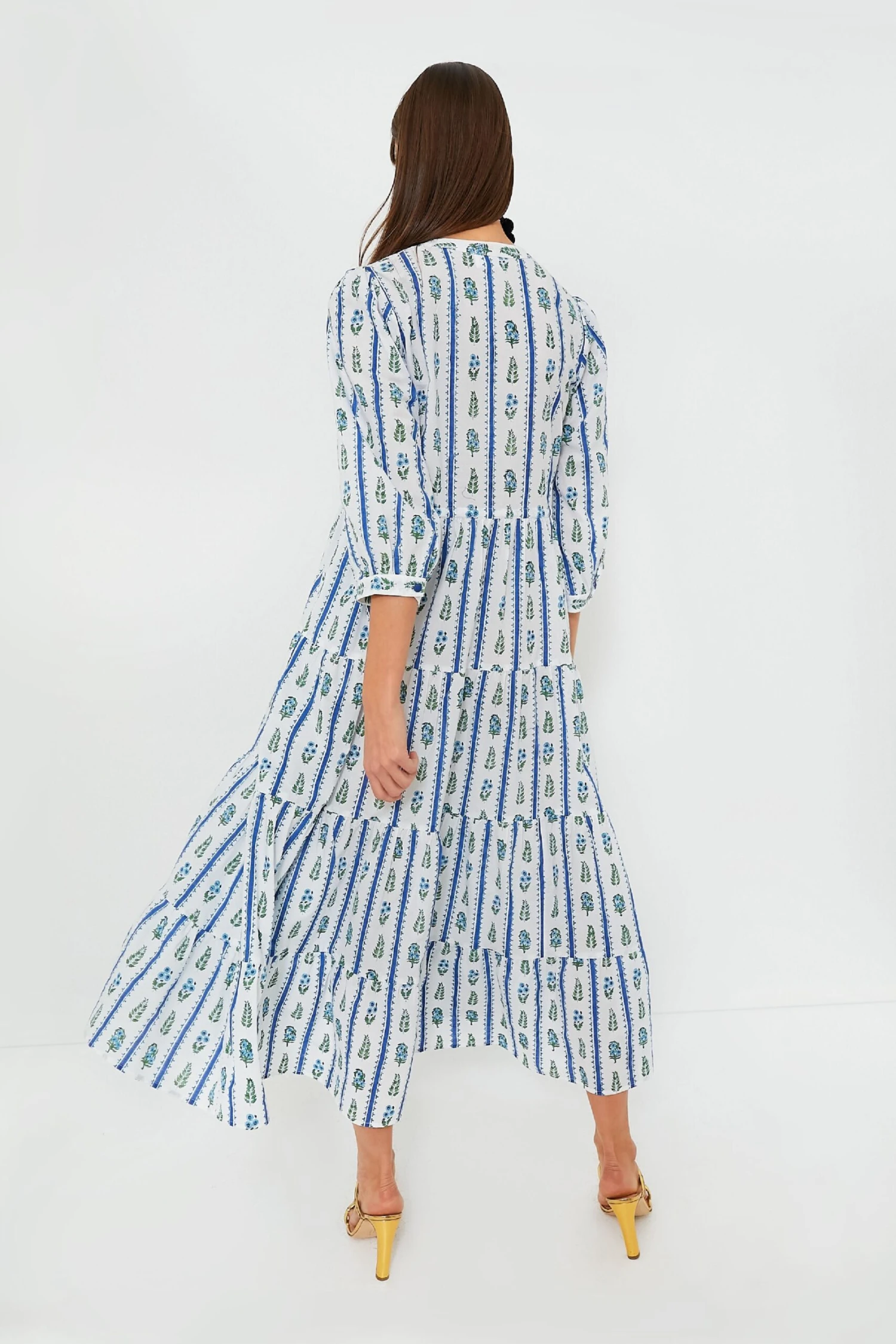 Indigo Border Maria Dress 6 Indigo Border Maria Dress - Image 4