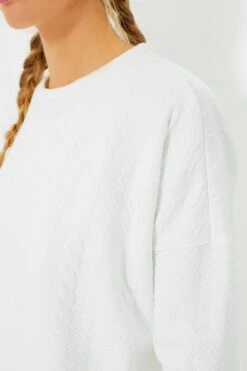White Cable Ally Swing Sweatshirt -ULLAA Clothing Shop hTWulTIWhSuv1J6OJDEWT04bveffoo3i 1