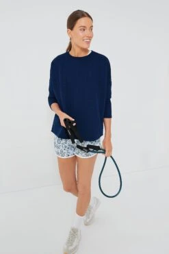 Navy Cable Ally Swing Sweatshirt -ULLAA Clothing Shop lHn3AUzcbgdZ1akSLq1LKLD5deLqbjca 1