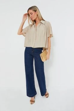 Champagne Clemens Blouse -ULLAA Clothing Shop ldVjhQGMXOocUiMXwHbv4ys8mux4TW1z 1