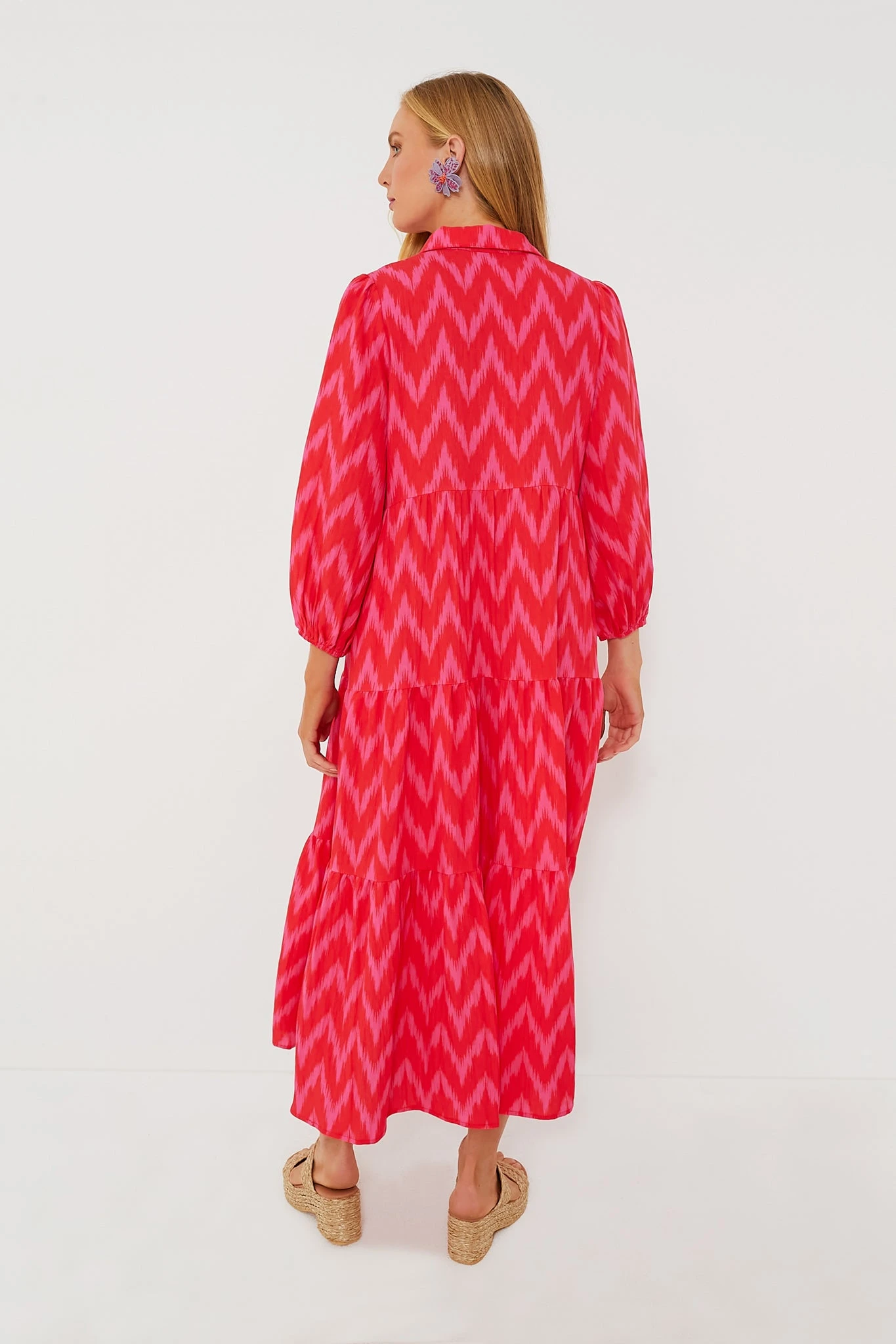 Hot Pink Ikat Mabel Maxi Dress 6 Hot Pink Ikat Mabel Maxi Dress - Image 4
