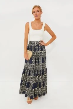 Pinas Navy Juana Skirt -ULLAA Clothing Shop m9gyggTLdXXsKRnTNkvJ47kVv1LGWO5O 1