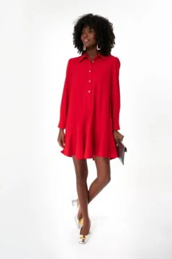 Red Crepe Callahan Shirt Dress -ULLAA Clothing Shop mNe5KOwZ1z1K5IYOG13zJv8BhVI9dRW3 1