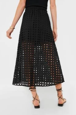 Black Cotton Eyelet Eve Skirt -ULLAA Clothing Shop pku3JCOBDXs3xLgSkct2HnLBqU3muBJm 1