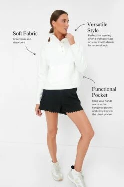 White Snap Neck Bailey Pullover -ULLAA Clothing Shop qcsFkDDIc1nP652Ow2wYX8X9QYH4Qmrr 1