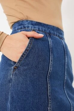 Dark Wash Denim Midi Skirt -ULLAA Clothing Shop tB5iiaCAV8SWWROQN1VO5UQxOTvdVw6L 1