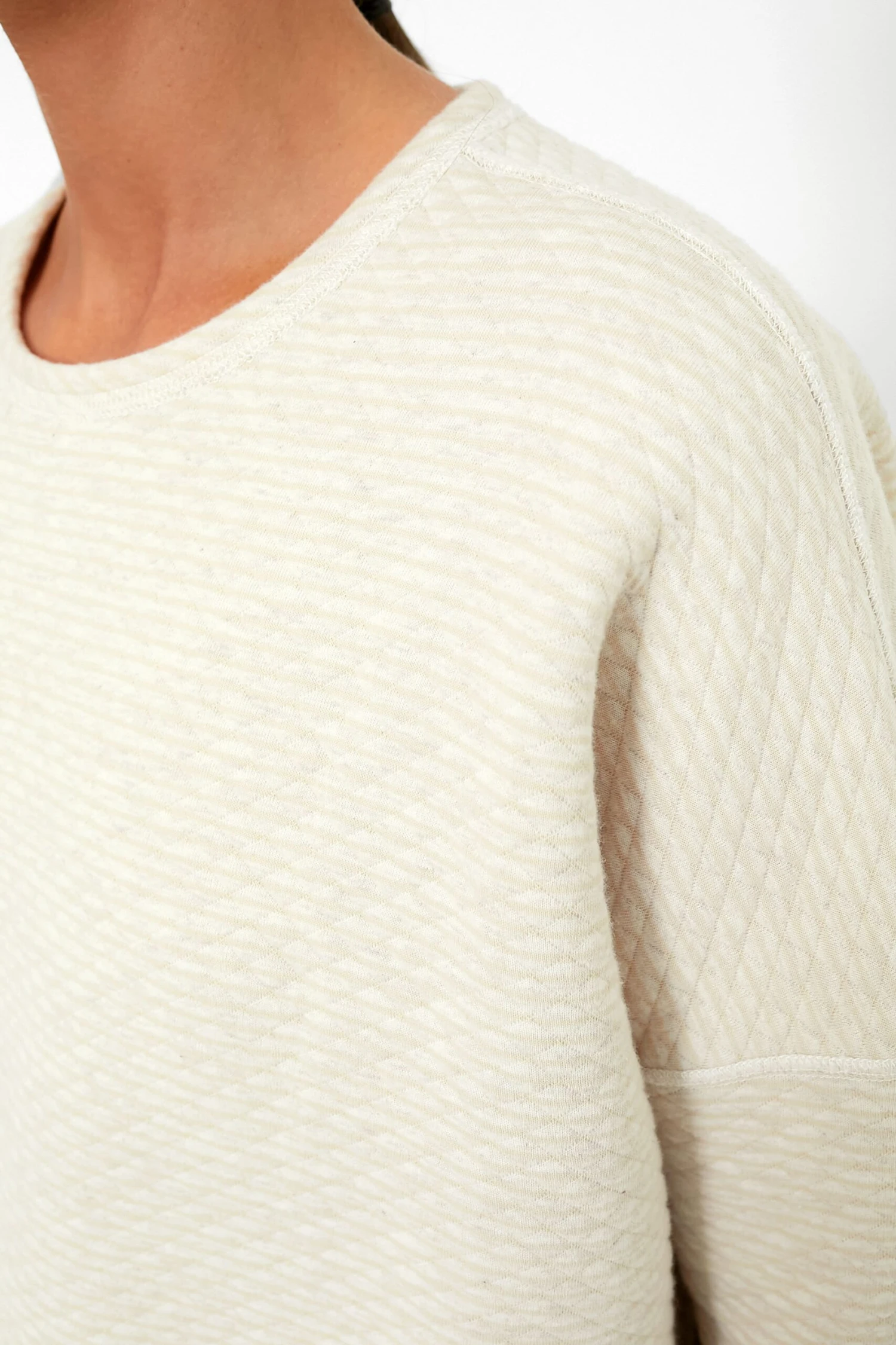 Reversible Heathered Ivory Ally Swing Sweatshirt 8 Reversible Heathered Ivory Ally Swing Sweatshirt - Image 6