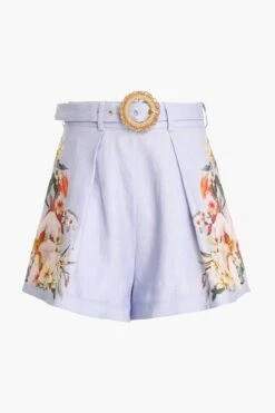 Zimmermann Blue Palm Lexi Tuck Short