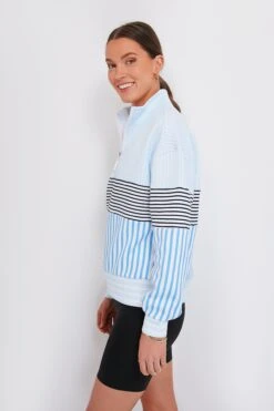 Multi Blue Varsity Quarter Zip -ULLAA Clothing Shop vO462OkBb38JM8VvvnpWXf7KcDK0PyTM 1