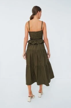 Olive Tiered Maxi Dress -ULLAA Clothing Shop xliAeVwFa8pG0dU3uiMiGMRZB1CcdDkq 1