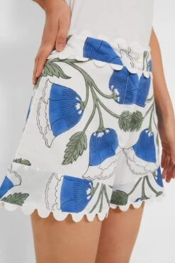 White And Klein Blue High Waist Shorts With Bellflower Block Print 14 White And Klein Blue High Waist Shorts With Bellflower Block Print -ULLAA Clothing Shop yEmNYRAtIQXHp056lV3vnlzOKOliUsgt 1
