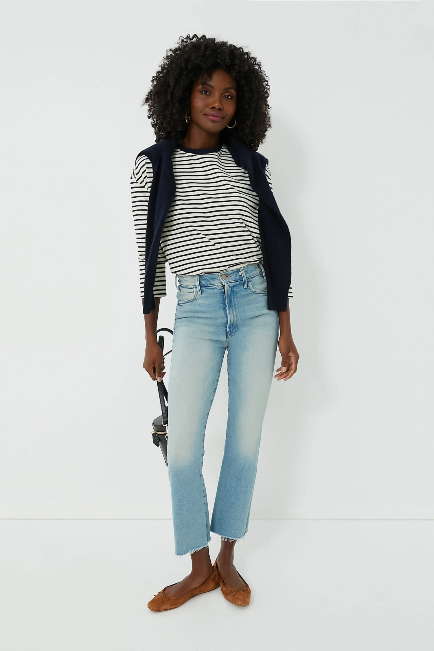 Navy Striped Knit Popover 8 Navy Striped Knit Popover - Image 6