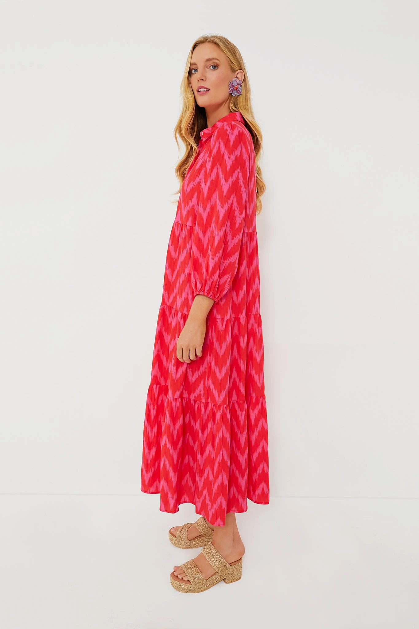 Hot Pink Ikat Mabel Maxi Dress 5 Hot Pink Ikat Mabel Maxi Dress - Image 3