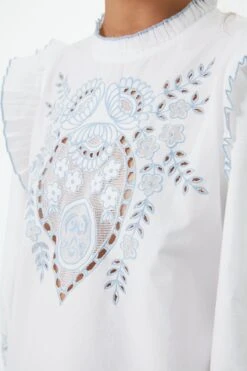 White With Blue Bernice Top -ULLAA Clothing Shop zgZSCcfjOtV5CRXuzkz8aSKur8bZlf9m 1