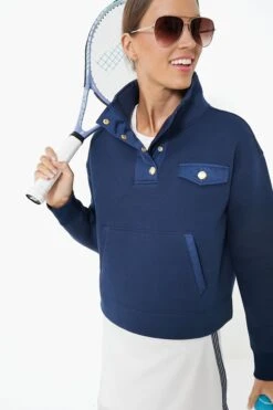 Navy Snap Neck Bailey Pullover -ULLAA Clothing Shop zh1Te7qOZK0k6twRLcBAwgdYrBCu5UM1 1